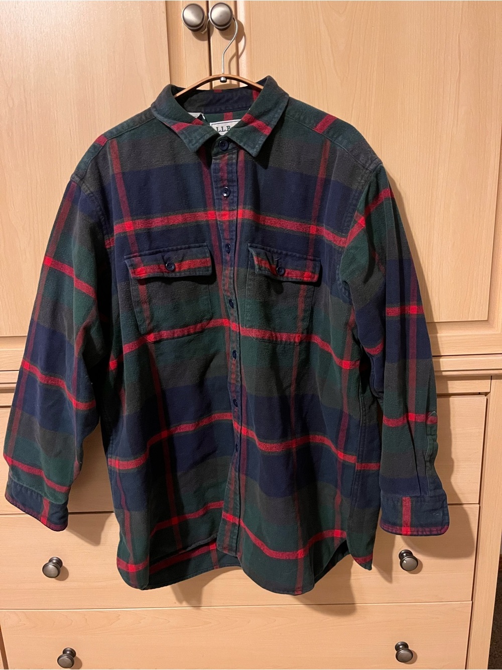 Vintage LL Bean multi-colored flannel, XL
